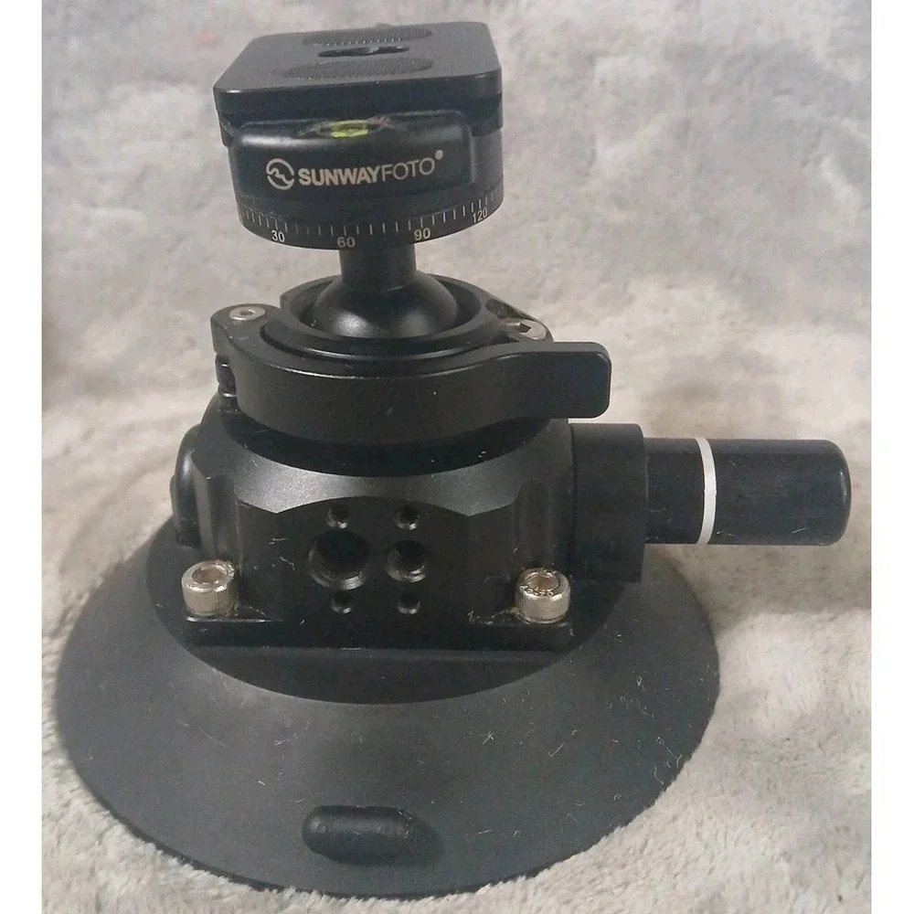 SUNWAYFOTO BS-01 Suction‎ Mount Ballhead Camera Phone Holder Inc. Plate PT-37